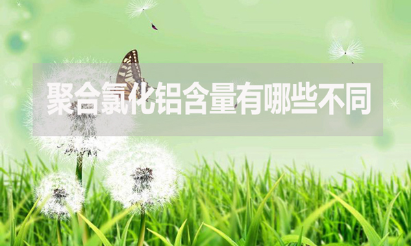 聚合氯化鋁含量有哪些不同？