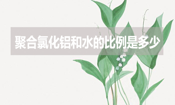 聚合氯化鋁和水的比例是多少？